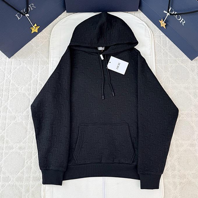 dior all over jacquard hooded sweatshirt